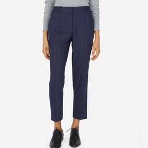 Everlane Premium Wool Flannel Crop Pant - Navy - 6
